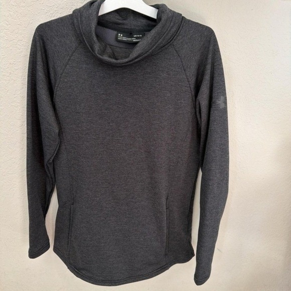 Run Warm utility streetwear Under Armour Women's‎ Gray Pullover Cowl Neck Large